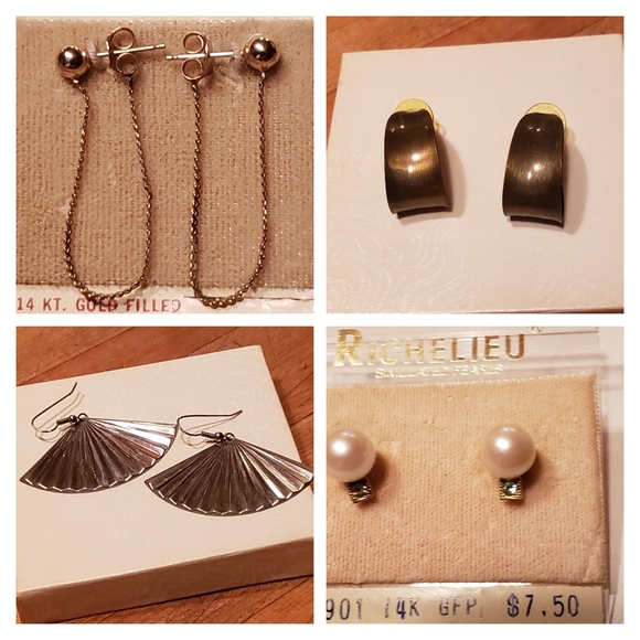 Various Jewelry - Lot of 4 Pairs of Vintage Earrings